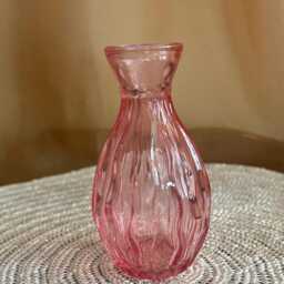 Light Pink Glass Bud Vases - Vintage-Inspired Mini Vases, Sold Individually - thumbnail 3