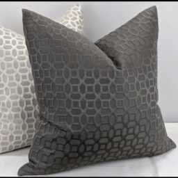 Iliv Graphite Honeycomb Cushion Cover Geometric Double Sided Modern Sofa Bed Pillow Cover - thumbnail 2