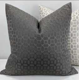 Iliv Graphite Honeycomb Cushion Cover Geometric Double Sided Modern Sofa Bed Pillow Cover