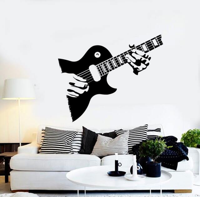 Wall Vinyl Music Guitar Player Rock Star Guaranteed Quality Decal Mural Art 1520Dz - image 1