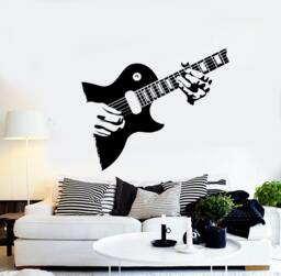 Wall Vinyl Music Guitar Player Rock Star Guaranteed Quality Decal Mural Art 1520Dz - thumbnail 1