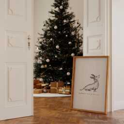Christmas Dachshund Wall Art For Holiday Decoration, Decor, Decor - thumbnail 1