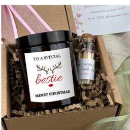 Personalised Christmas Candle Gift For Best Friend - Secret Santa Present Thoughtful Cosy Festive Her Or Bestie - thumbnail 3