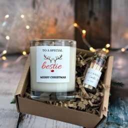 Personalised Christmas Candle Gift For Best Friend - Secret Santa Present Thoughtful Cosy Festive Her Or Bestie - thumbnail 1