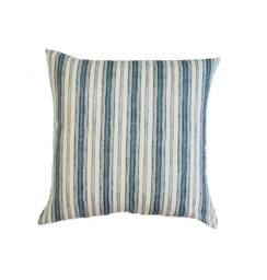 Hamptons Style Cushion Cover, Cover Only, Blue Striped Pillow, Pillow, Scatter Cushion. Cotton - thumbnail 1