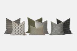 Sectional Sofa Pillow Covers, Neutral Combinations, Set For Sectional, Brown Cream Pillows, Couch Cushions -- Kea - thumbnail 1
