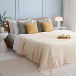 Lightweight Bedspread, Oversize King Blanket, Gauze Bed Cover, Soft Summer Blanket