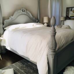 Oversized King Cotton Duvet Cover Set 120x120 Solid Blue Gray Pink White, Palatial Size 118x114 - thumbnail 3