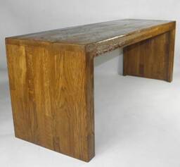 Wooden Bench Solid Oak Walnut Colored Handmade Design Hallway Wardrobe