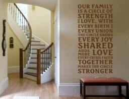 Family Wall Quote Sticker Modern Vinyl Decal Art Transfer - thumbnail 1