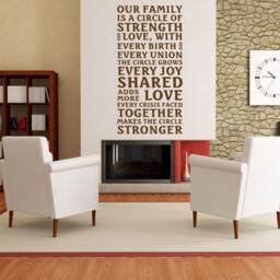 Family Wall Quote Sticker Modern Vinyl Decal Art Transfer - thumbnail 2