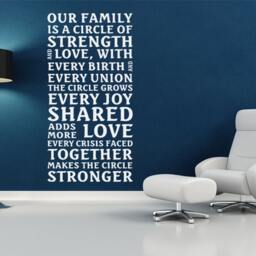 Family Wall Quote Sticker Modern Vinyl Decal Art Transfer - thumbnail 3