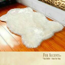 Faux Fur Pelt Rug - Plush Chubby Bear Skin Throw, Usa Made - thumbnail 3