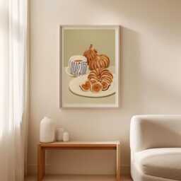 Coffee & Fig Poster, Kitchen Wall Art, Caf?? Print - thumbnail 3