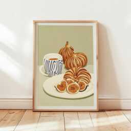 Coffee & Fig Poster, Kitchen Wall Art, Caf?? Print - thumbnail 4