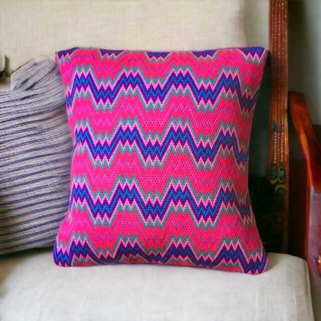 Contemporary One Of A Kind Bargello Needlepoint Cushion - image 1
