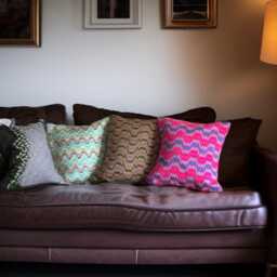 Contemporary One Of A Kind Bargello Needlepoint Cushion - thumbnail 4