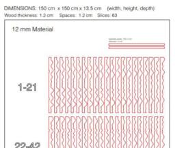 Parametric Wall Art [26] Cnc Files - Modern Wooden Panel Dxf Digital Download - thumbnail 4
