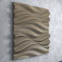 Parametric Wall Art [26] Cnc Files - Modern Wooden Panel Dxf Digital Download - thumbnail 3