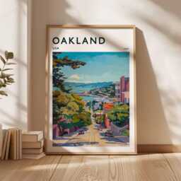Oakland Travel Poster California Cityscape Art Print - thumbnail 3