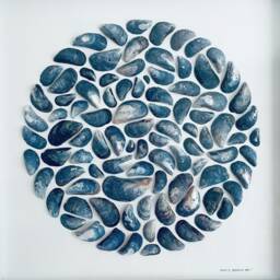 Cornish Mussel Shell Wall Art Extra Large Framed Picture Beach House Decor Handmade in Cornwall - thumbnail 3