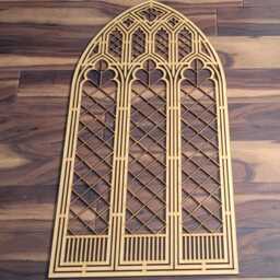Laser Cut Mdf Church Window Wall Art Grand Lattice Prayer Arch, 2x4 Ft - thumbnail 1