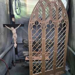 Laser Cut Mdf Church Window Wall Art Grand Lattice Prayer Arch, 2x4 Ft - thumbnail 2
