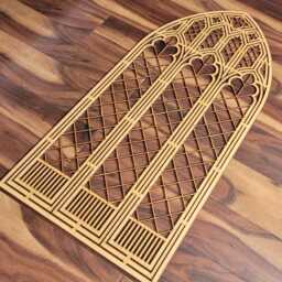 Laser Cut Mdf Church Window Wall Art Grand Lattice Prayer Arch, 2x4 Ft - thumbnail 3