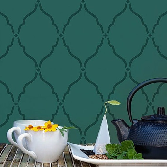 Moorish Delight Allover Stencil - Size Large Diy Wall Decor Better Than Wallpaper - image 1