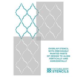 Moorish Delight Allover Stencil - Size Large Diy Wall Decor Better Than Wallpaper - thumbnail 3
