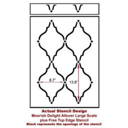Moorish Delight Allover Stencil - Size Large Diy Wall Decor Better Than Wallpaper - thumbnail 4