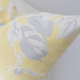 Laura Ashley Yellow Floral Cushion Handmade Apple Blossom With Zip Closure - thumbnail 3