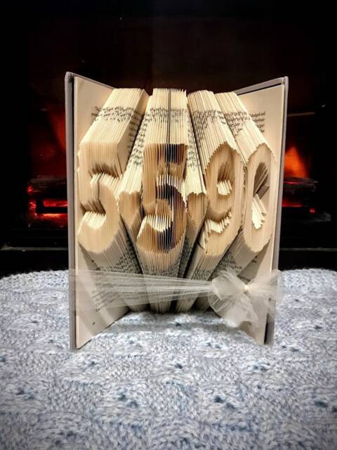 First Anniversary Gift For Him/Her - Paper Date Folded Book Wedding Valentine's Day Love - image 1