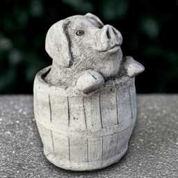 Concrete Pig Sculpture Stone Figurine Cement Farm Animal Statue Handmade Decoration Front Door Ornament Lover Gift Garden Decor - thumbnail 1