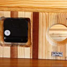 Natural Wood Mantel Clock - 20cm Handmade Farmhouse Country Chic Gift Off The Wall Clocks - thumbnail 4