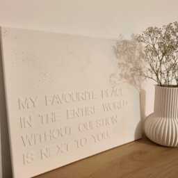 My Favourite Place - Textured Wall Art 3D Canvas Nursery/ Bedroom D??cor Small/ Medium/ Large Sizes - thumbnail 3