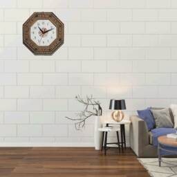 Clock, Wall Clock, Watch, Engraved Wooden Handmade Marquetry, Mosaic, Christmas Gift, Furniture - Mother Of Pearl, Office D??cor - thumbnail 4