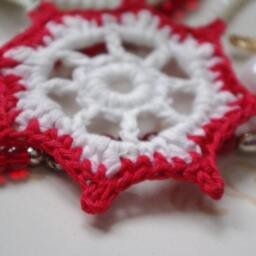 Crochet Christmas Ornaments, Snowflake Hanging Crochet Tree Decorations, Xmas Decor - thumbnail 2