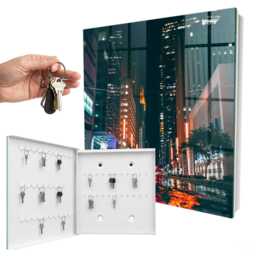 City Life Key Cabinet For Home, Black Box Wall, Modern Cities, Lovers Of & Modernity - thumbnail 2