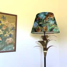 Cheetah Jungle Velvet Empire Lampshade, Coolie Ceiling Light Shade