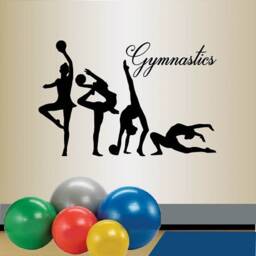 In-Style Decals Wall Vinyl Decal Home Decor Art Sticker Gymnastics Girls Gymnast Sports Nursery Kids Room Removable Stylish Mural Design 315 - thumbnail 1