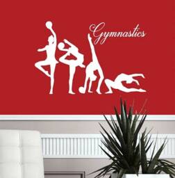 In-Style Decals Wall Vinyl Decal Home Decor Art Sticker Gymnastics Girls Gymnast Sports Nursery Kids Room Removable Stylish Mural Design 315 - thumbnail 2