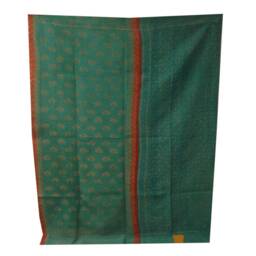 Vintage Handmade Kantha Quilt Reversible Sari Blanket, Patchwork Ralli - 80x65 Inches - thumbnail 2
