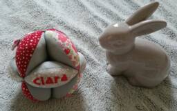 Montessori-style Gripping Ball With Bells in Liberty Betsy & Capel - Customizable Your Little One's First Name