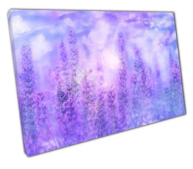 Elegant Purple Bluebell Canvas Print Ready-To-Hang Wall Art For Home & Office Decor - image 1