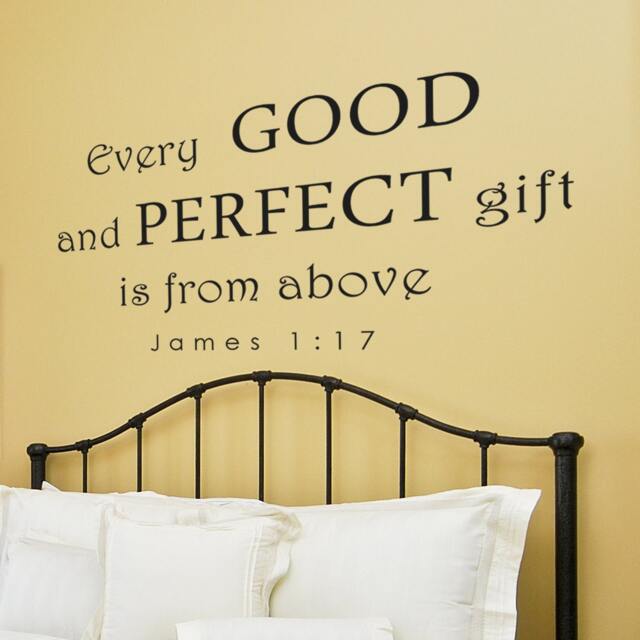 Every Good & Perfect Gift Wall Decal - Baby Nursery Quote Christian Scripture Bible Verse For Nurser- 054 - image 1
