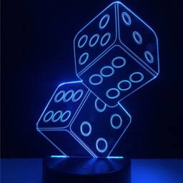 Dice 3D Illusion Smart App Control Night Light Bluetooth, Music, 7&16M Color Mobile App, Made in UK