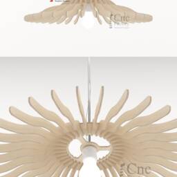 Paris Pendant Lamp Template - Minimalist Wooden Light Design For Laser & Cnc Cutting Projects - thumbnail 2