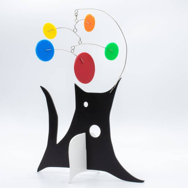 Abstract Cat Stabile Art Sculpture Modern Kinetic Mobile - image 1