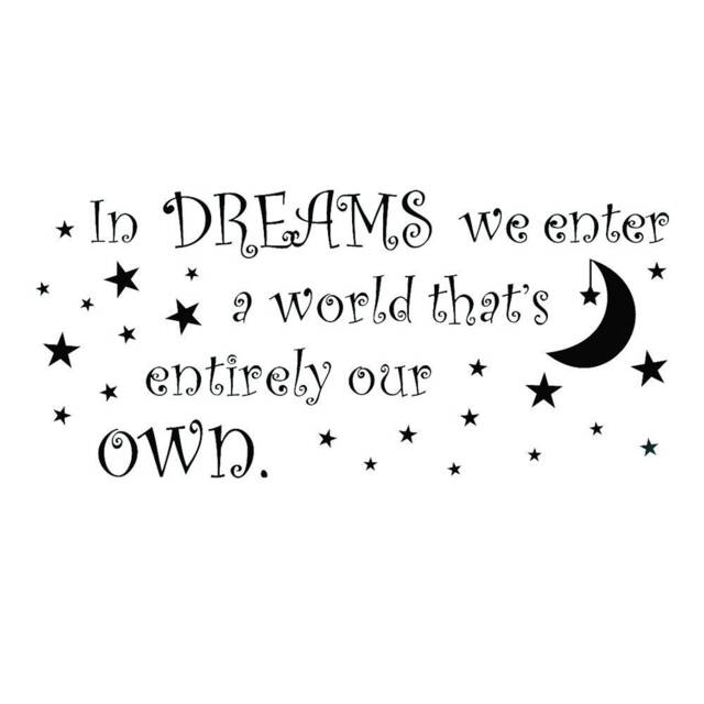 In Dreams We Enter A World That's Entirely Our Own Wall Decal Nursery Quote Decor Vinyl Decals Decor - 177 - image 1